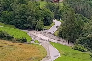 Une des laves torrentielles dans le Val de Bagnes.